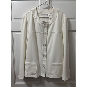 Alfred Dunner Women's Blazer Jacket Size 16 White Color